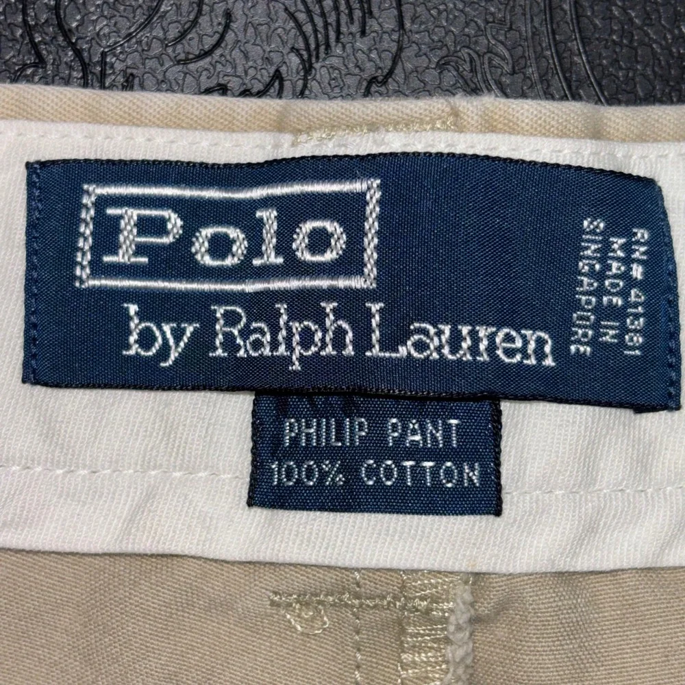 Polo Ralph Lauren Philip Pant Mens 40x30 Tan Khaki Cotton Straight Leg Chinos